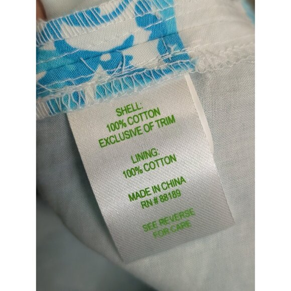 Lilly Pulitzer Ollie Dress Shorely Blue Floral Fit and Flare Dress Thin Strap 2 - Picture 7 of 7